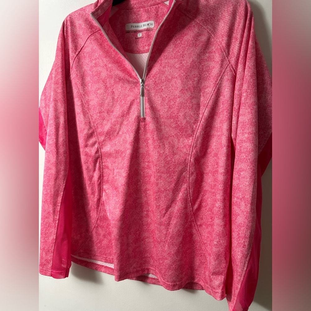 Pebble Beach Pink Performance Pullover